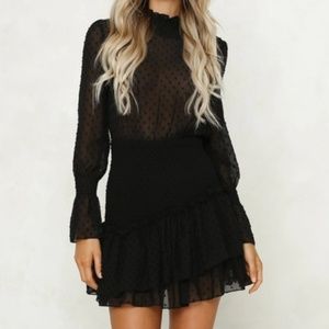 NWT! Hello Molly Black dress - S